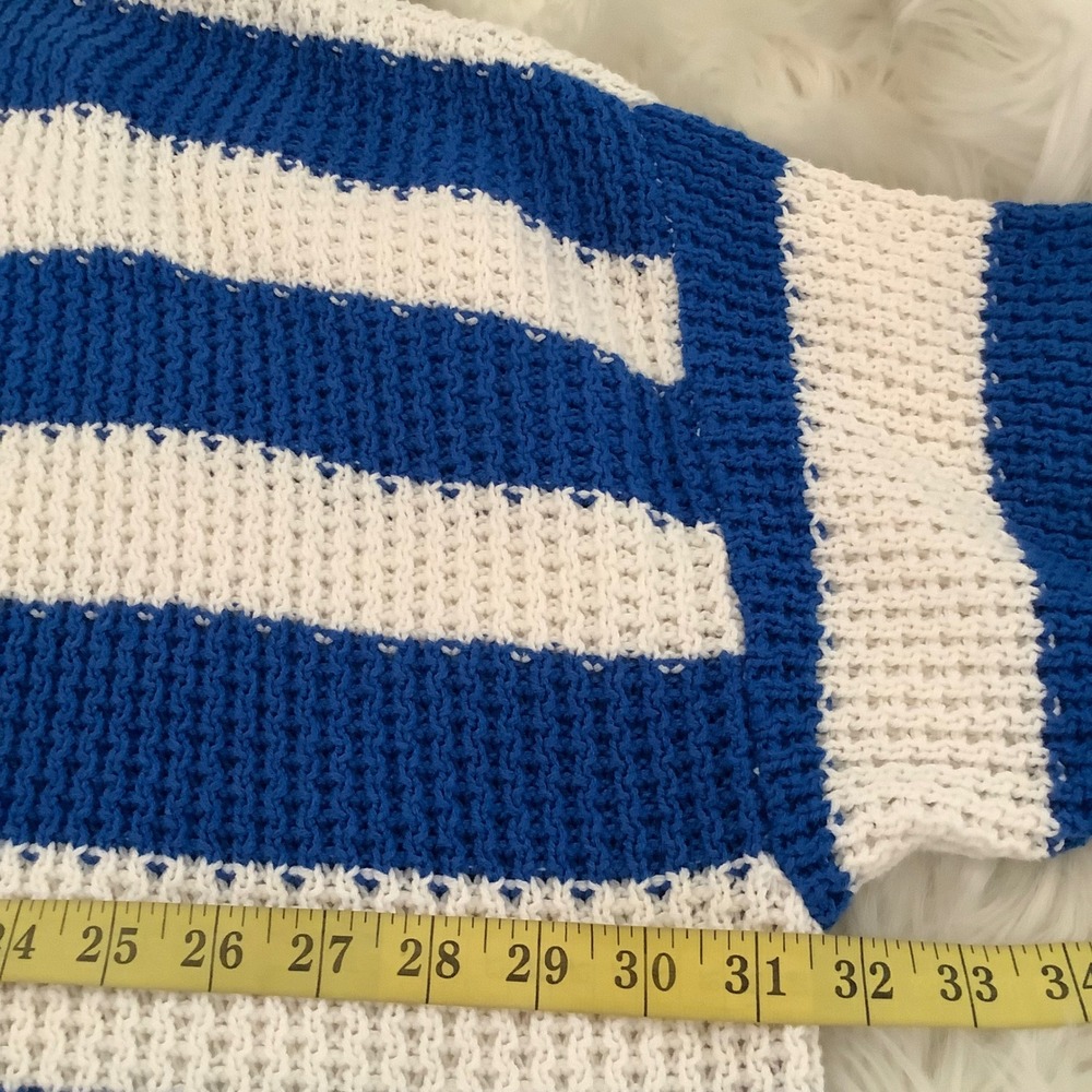 Sonoma Goods For Life Womens 3X Blue White Striped Knit Button Front Cardigan - Picture 5 of 12